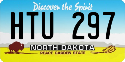 ND license plate HTU297