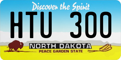 ND license plate HTU300