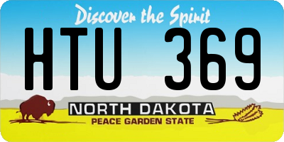 ND license plate HTU369