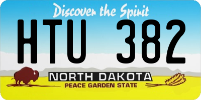 ND license plate HTU382