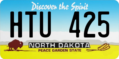 ND license plate HTU425