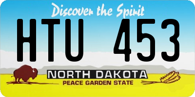 ND license plate HTU453