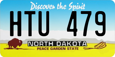 ND license plate HTU479