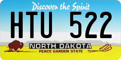 ND license plate HTU522