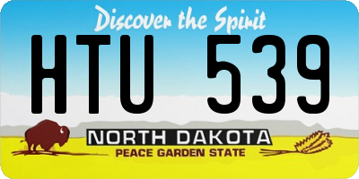 ND license plate HTU539