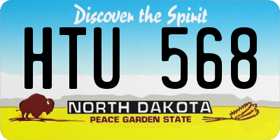 ND license plate HTU568