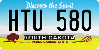 ND license plate HTU580