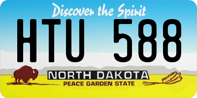 ND license plate HTU588