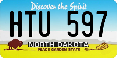 ND license plate HTU597
