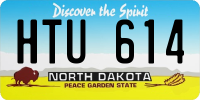 ND license plate HTU614
