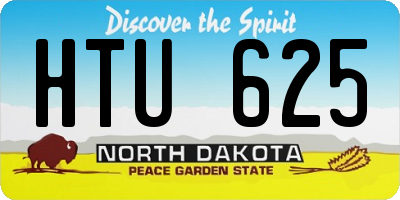 ND license plate HTU625