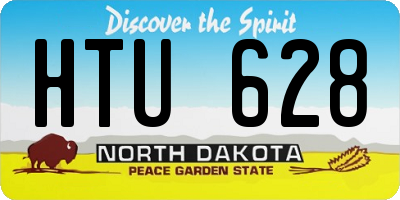 ND license plate HTU628