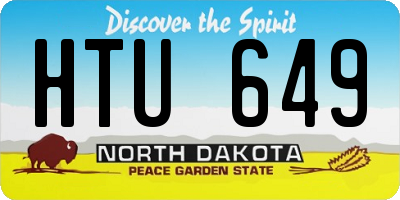ND license plate HTU649