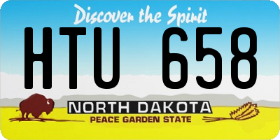ND license plate HTU658