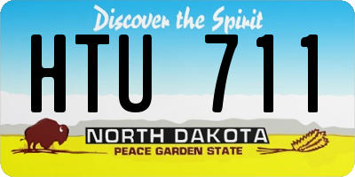 ND license plate HTU711