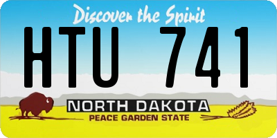 ND license plate HTU741