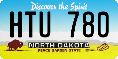 ND license plate HTU780
