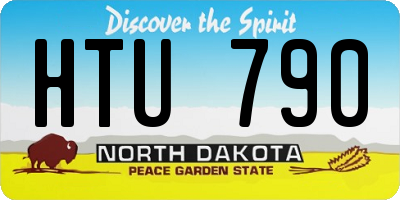 ND license plate HTU790