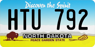 ND license plate HTU792