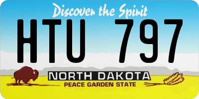 ND license plate HTU797