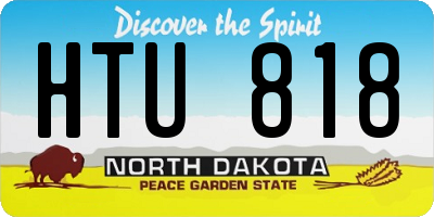 ND license plate HTU818