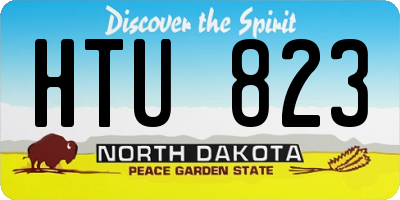 ND license plate HTU823