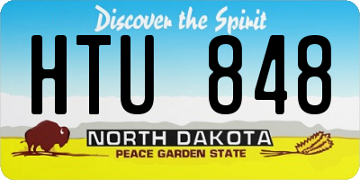 ND license plate HTU848