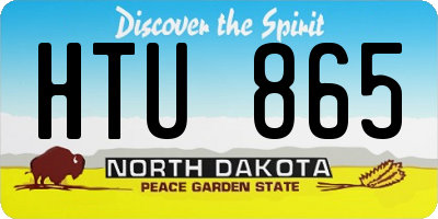 ND license plate HTU865