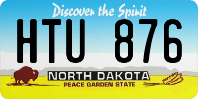 ND license plate HTU876