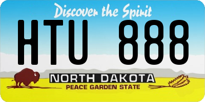 ND license plate HTU888