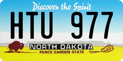ND license plate HTU977