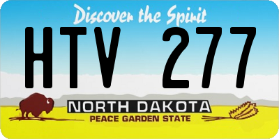 ND license plate HTV277
