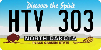 ND license plate HTV303