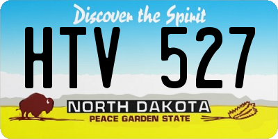 ND license plate HTV527