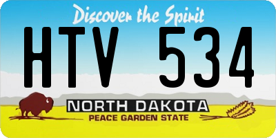 ND license plate HTV534