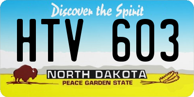 ND license plate HTV603