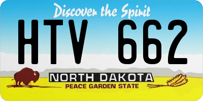 ND license plate HTV662