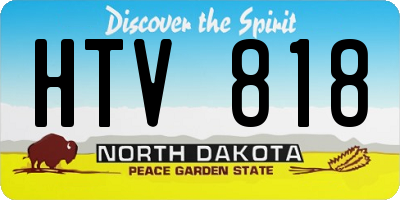 ND license plate HTV818
