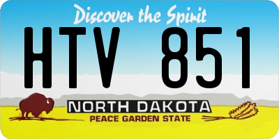 ND license plate HTV851