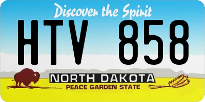 ND license plate HTV858
