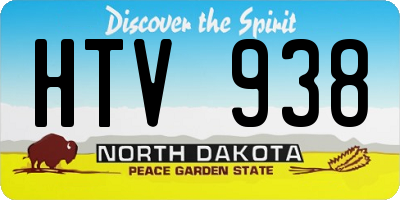 ND license plate HTV938