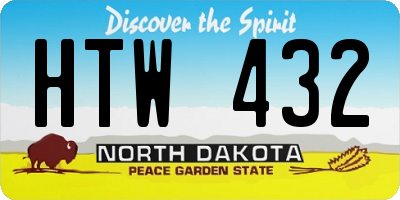 ND license plate HTW432