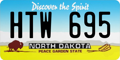 ND license plate HTW695