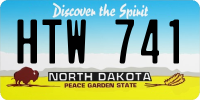 ND license plate HTW741