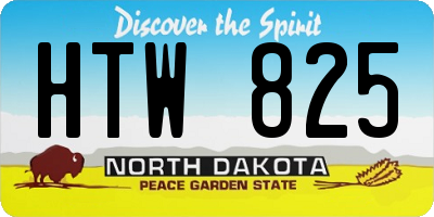 ND license plate HTW825