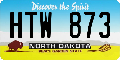 ND license plate HTW873