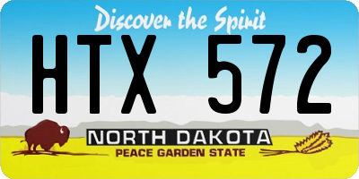 ND license plate HTX572