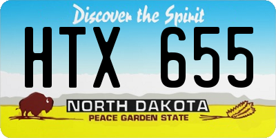 ND license plate HTX655