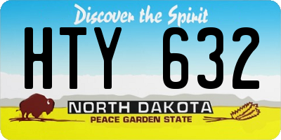 ND license plate HTY632