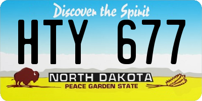ND license plate HTY677
